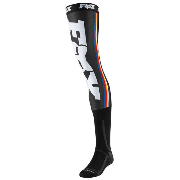 Calcetines Motocross FOX Linc Knee Brace Sock Black