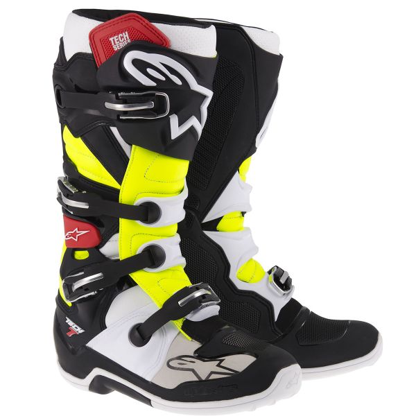 Botas Motocross Alpinestars TECH 7 Black Red Yellow