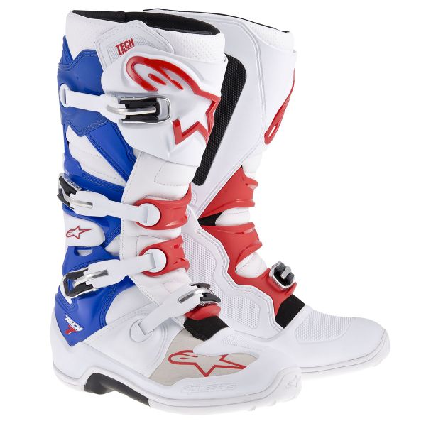 Botas Motocross Alpinestars TECH 7 White Blue Red