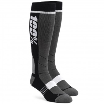 Calcetines Motocross 100% Socks Hi Side Grey Black Calcetines Motocross 100% Socks Hi Side Grey Black