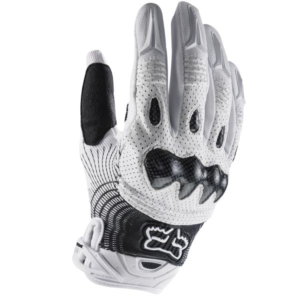 Guantes motocross FOX Bomber White Black