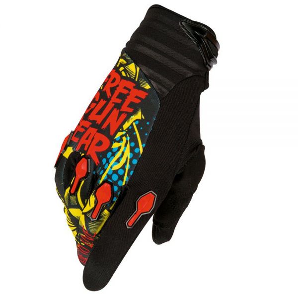 Guantes motocross Freegun Devo Iron Black Red Blue Ni�o
