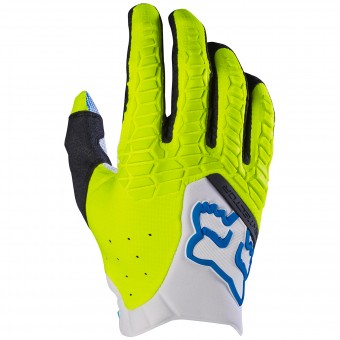 Guantes motocross FOX Pawtector White Yellow (214)