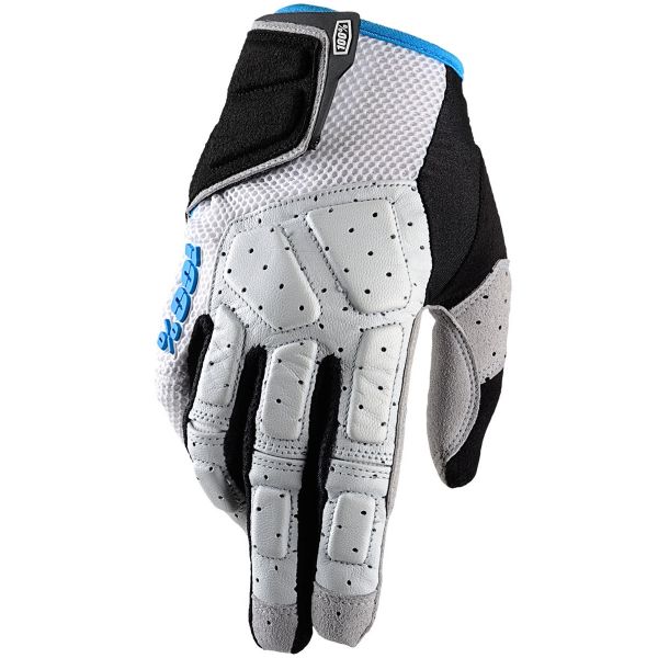 Guantes motocross 100% Simi Grey Cyan