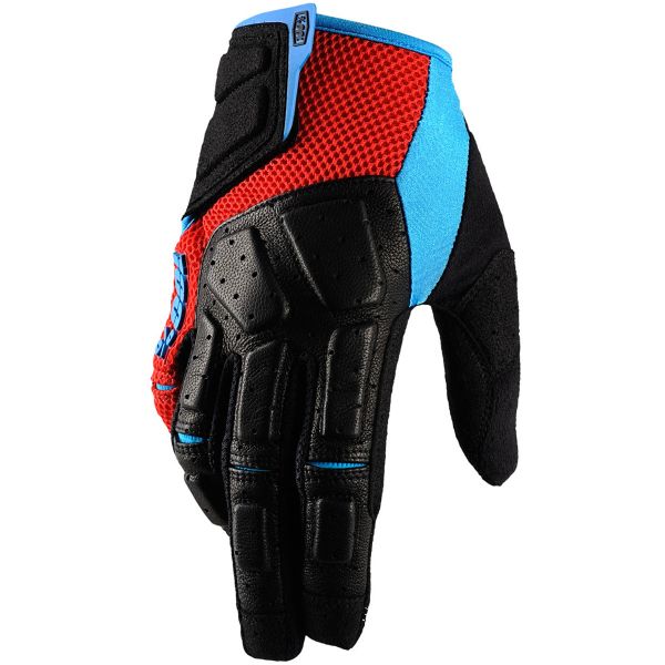 Guantes motocross 100% Simi Red Cyan