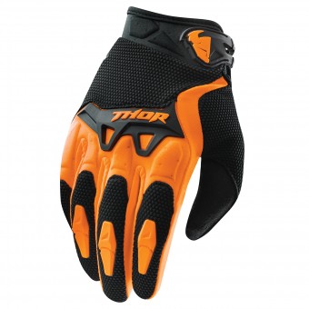 Guantes motocross Thor Spectrum Naranja Negro Nio