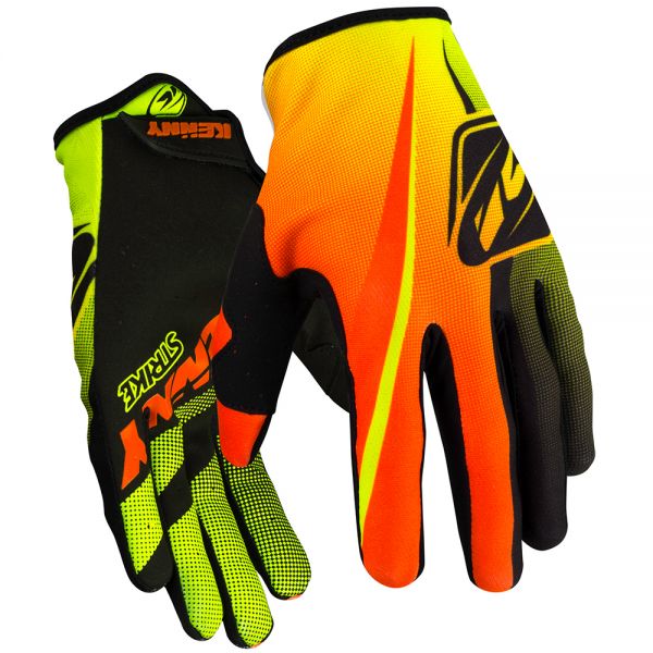 Guantes motocross Kenny Strike Neon Yellow Orange