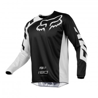 Camiseta Motocross FOX 180 Race Black White 001