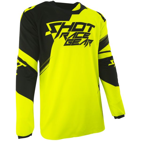 Camiseta Motocross SHOT Contact Claw Neon Yellow