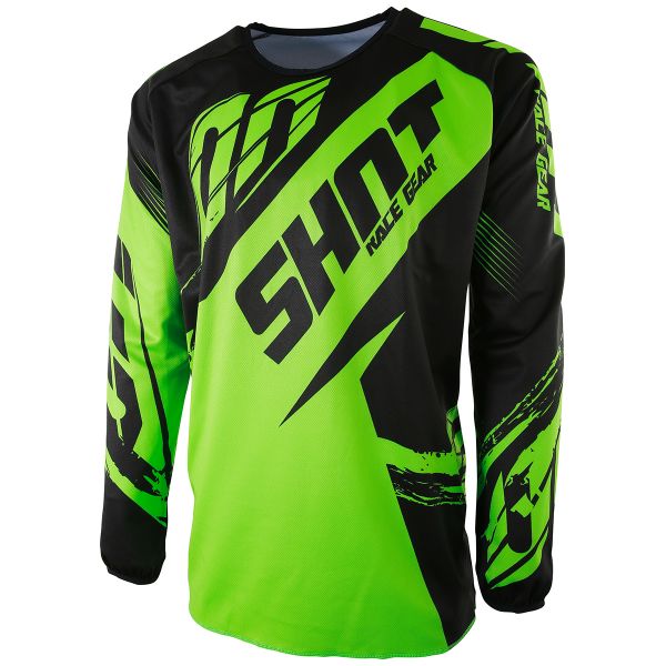 Camiseta Motocross SHOT Devo Fast Neon Green Ni�o