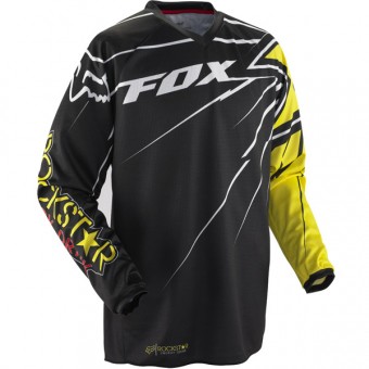 Camiseta Motocross FOX HC 180 Rockstar Kid Black Yellow
