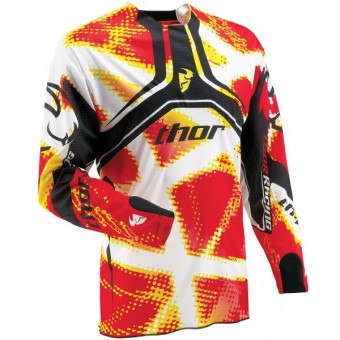 Camiseta Motocross Thor Flux Fiber Red Jersey