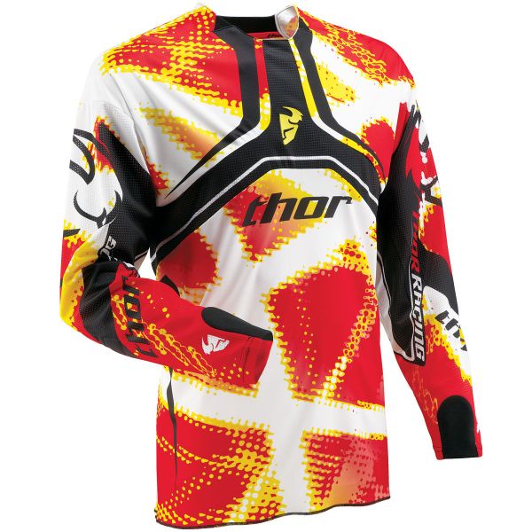 Camiseta Motocross Thor Flux Fiber Red Jersey