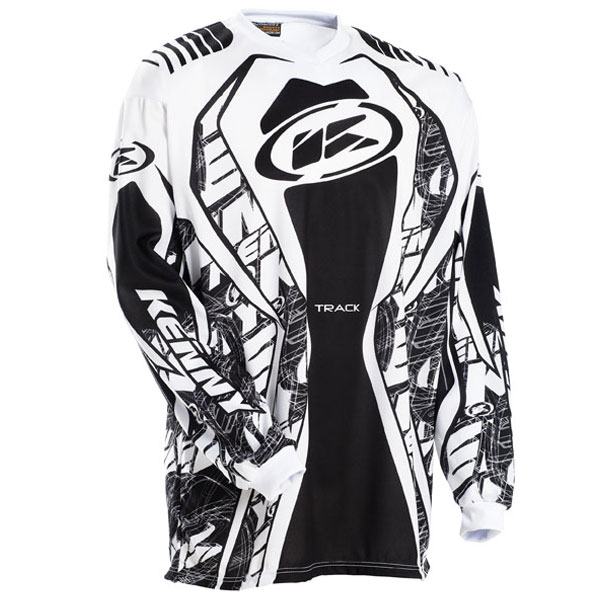 Camiseta Motocross Kenny Track Jersey Black White