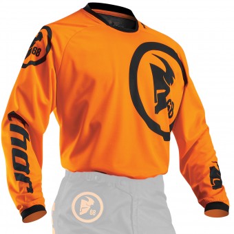 Camiseta Motocross Thor Phase Gasket Flo Orange Black Camiseta Motocross Thor Phase Gasket Flo Orange Black