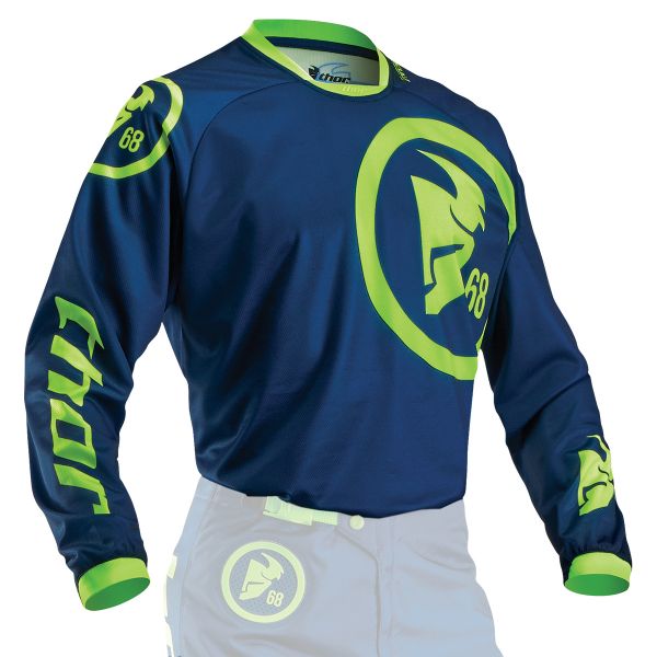 Camiseta Motocross Thor Phase Gasket Navy Lime Nio