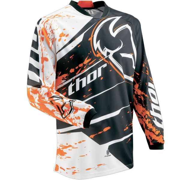 Camiseta Motocross Thor Phase Splatter Naranja Jersey Ni�o