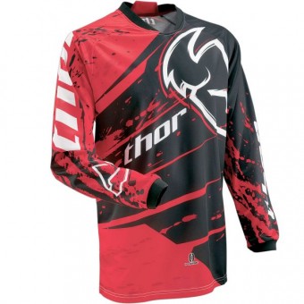 Camiseta Motocross Thor Phase Splatter Red Jersey Niño