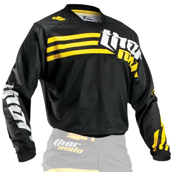 Camiseta Motocross Thor Phase Strands Black Yellow