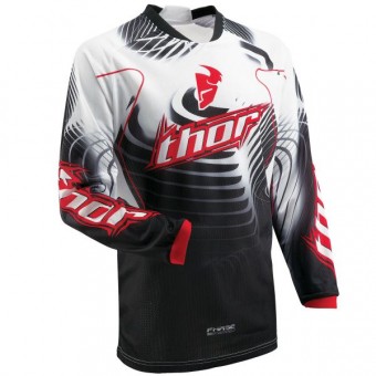 Camiseta Motocross Thor Phase Vented Warp Red Jersey
