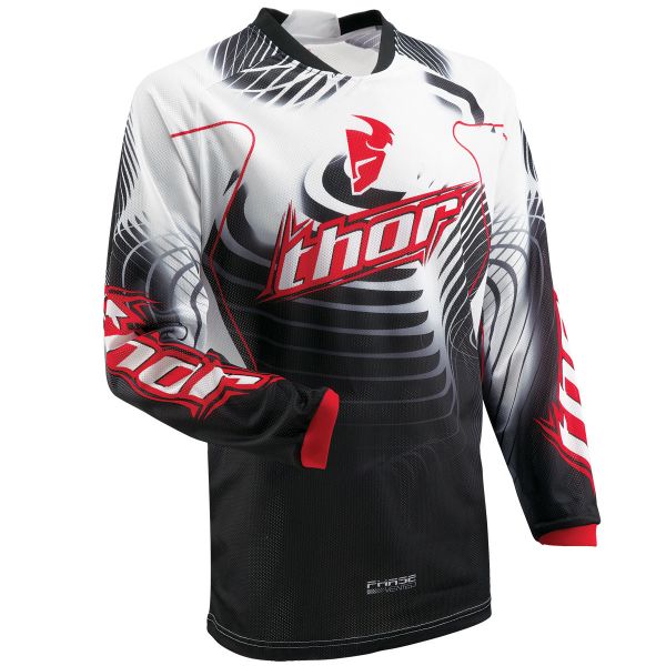 Camiseta Motocross Thor Phase Vented Warp Red Jersey
