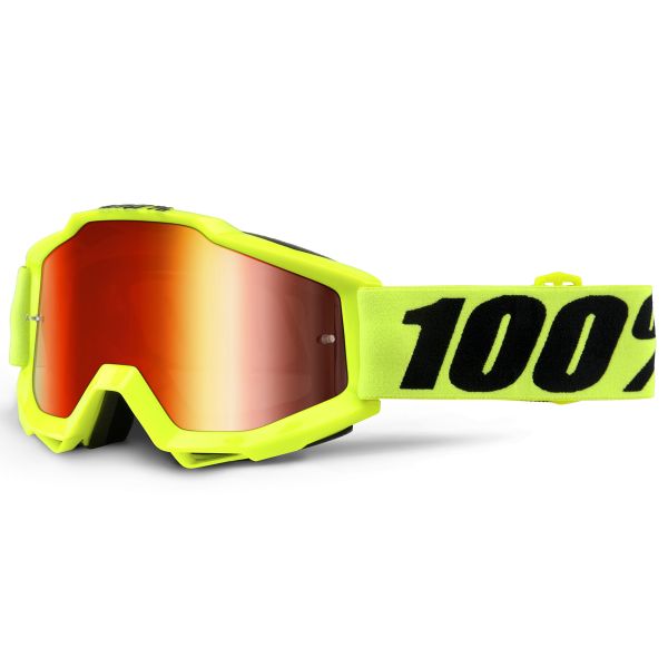 Gafas motocross 100% Accuri Fluo Yellow Mirror Red Lens Ni�o