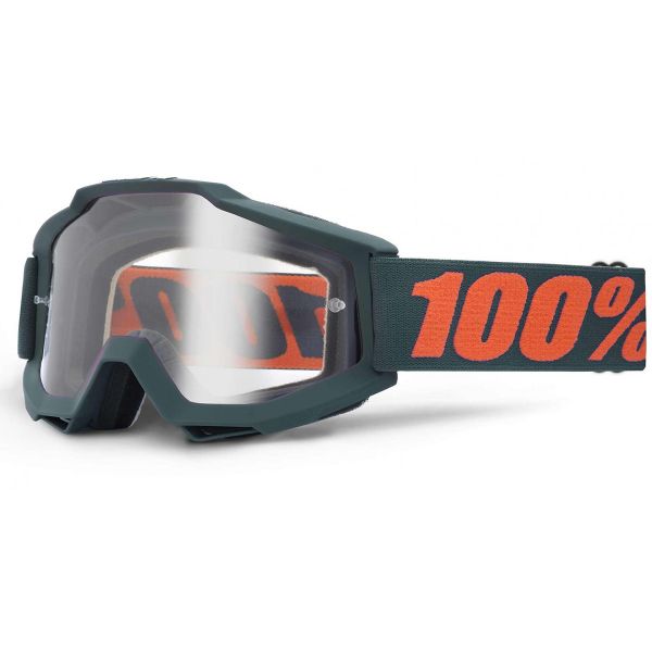 Gafas motocross 100% Accuri Gunmetal OTG Clear Lens