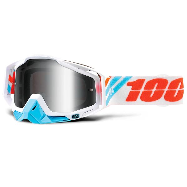 Gafas motocross 100% Racecraft Calculus Ice Mirror Silver Lens