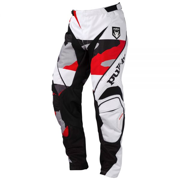 Pantal�n motocross pull-in Fighter Camo Black White Red Pant