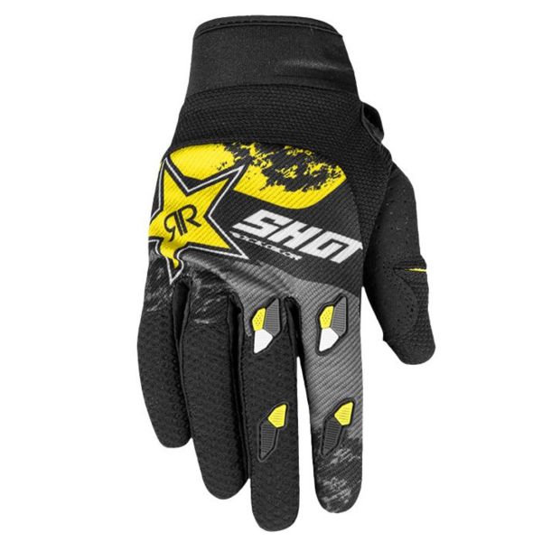 Guantes motocross SHOT Contact Rockstar 2020 Blue Yellow CE