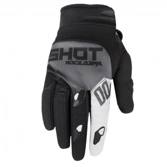 Guantes motocross SHOT Contact Trust Dark Grey Black CE
