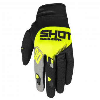 Guantes motocross SHOT Contact Trust Grey Neon Yellow CE