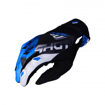 Guantes motocross SHOT Devo Ultimate Negro Cian CE Guantes motocross SHOT Devo Ultimate Negro Cian CE