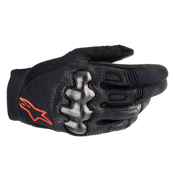 Guantes motocross Alpinestars Megawatt Gloves Black Red Fluo