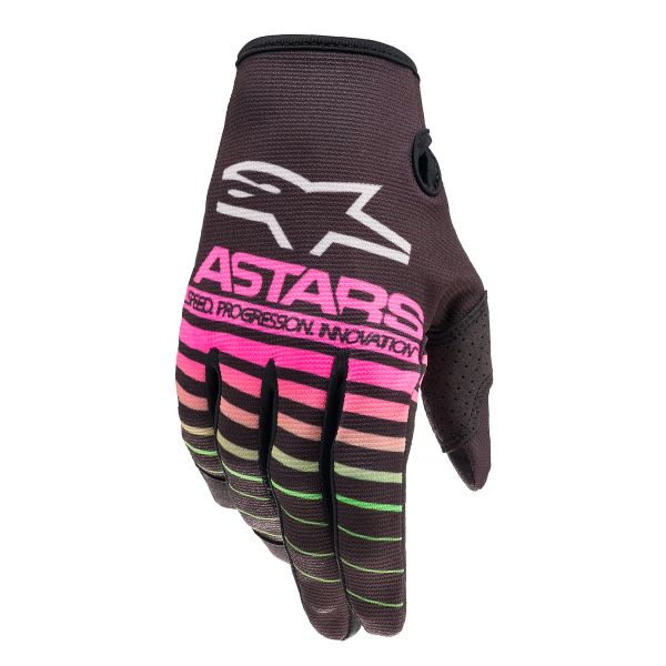 Guantes motocross Alpinestars Radar Glove Black Green Neon Pink Fluo