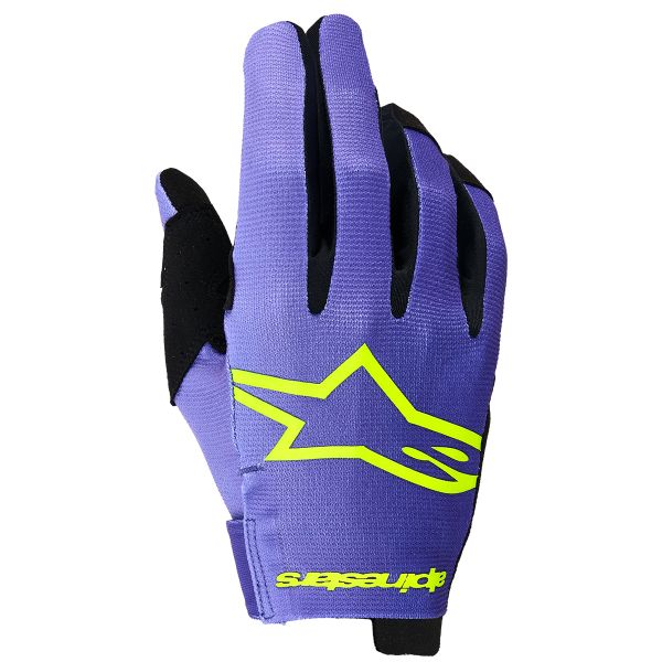Guantes motocross Alpinestars Radar Gloves Purple Yellow Fluo