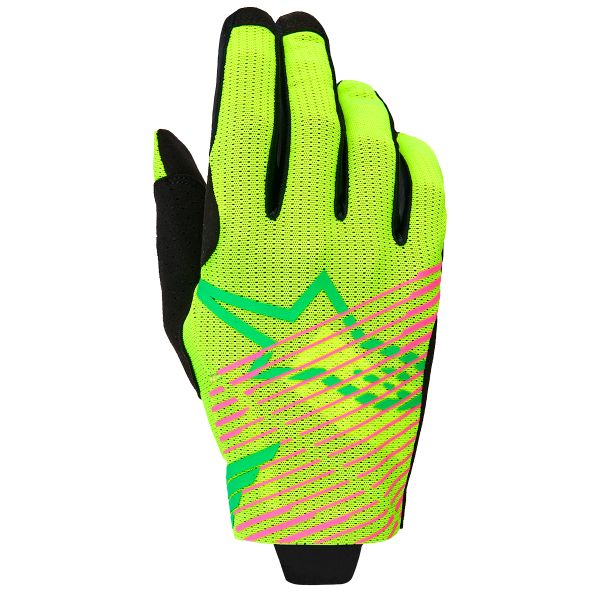 Guantes motocross Alpinestars Radar Pro Gloves Green Yellow Fluo Pink Fluo