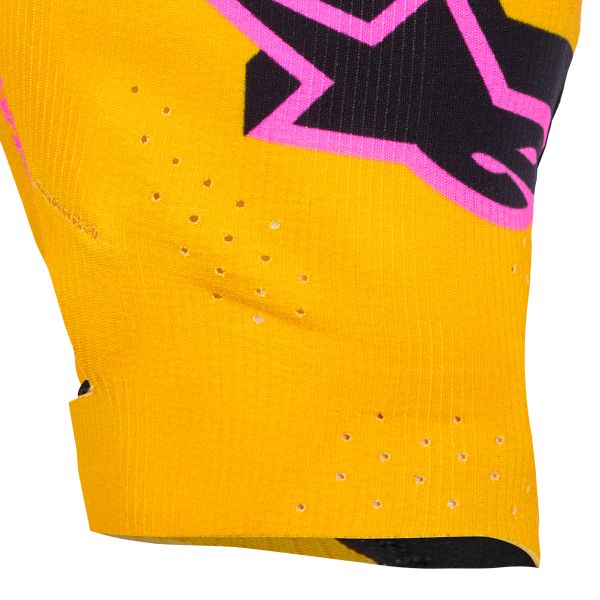 Alpinestars Supertech Mx Gloves Gold Black Fluo Pink