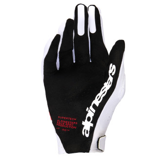 Alpinestars Supertech Mx Gloves White Black Fire Red