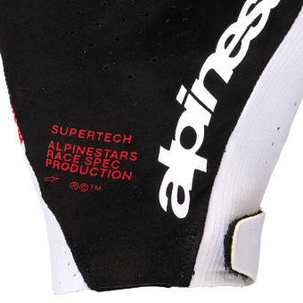 Alpinestars Supertech Mx Gloves White Black Fire Red