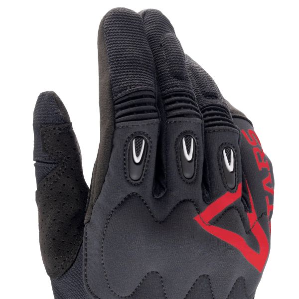 Alpinestars Guante Techdura Rojo Fuego Negro