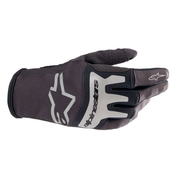 Guantes motocross Alpinestars Techstar Gloves Black Brushed Silver