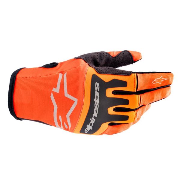 Guantes motocross Alpinestars Techstar Gloves Hot Orange Black