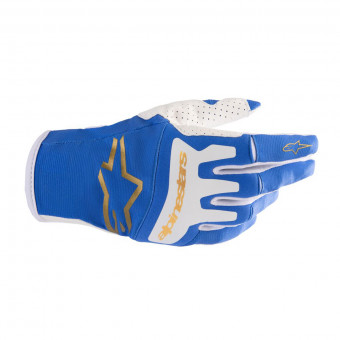 Guantes motocross Alpinestars Techstar Gloves Ucla Blue Brushed Gold