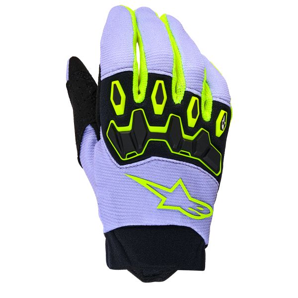 Guantes motocross Alpinestars Youth & Kids Full Bore V2 Gloves Purple Yellow Fluo