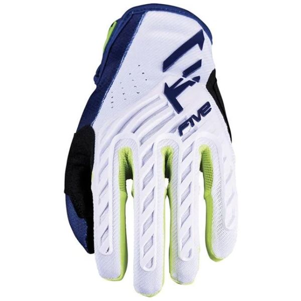 Guantes motocross Five Mxf3 Evo Nios Azul marino blanco fluo Amarillo