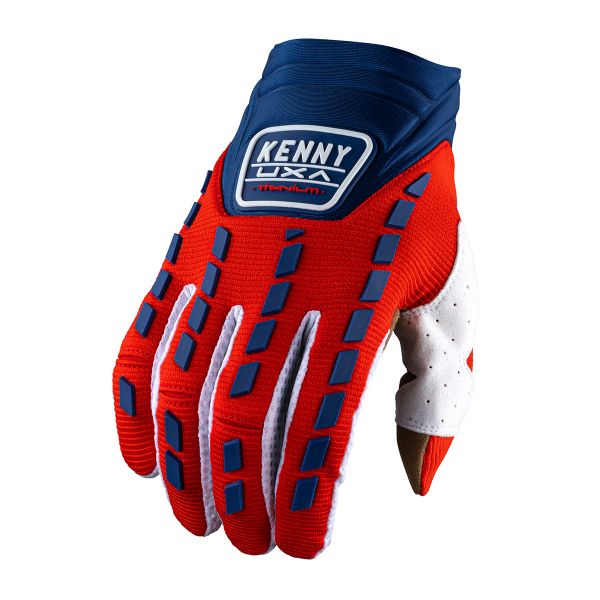 Guantes motocross Kenny Titanium Navy Red Gloves