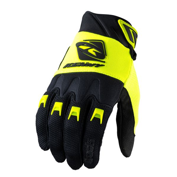 Guantes motocross Kenny Track Black Neon Yellow Gloves