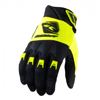 Guantes motocross Kenny Track Black Neon Yellow Kid Gloves