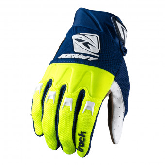 Guantes motocross Kenny Track Navy Neon Yellow Kid Gloves
